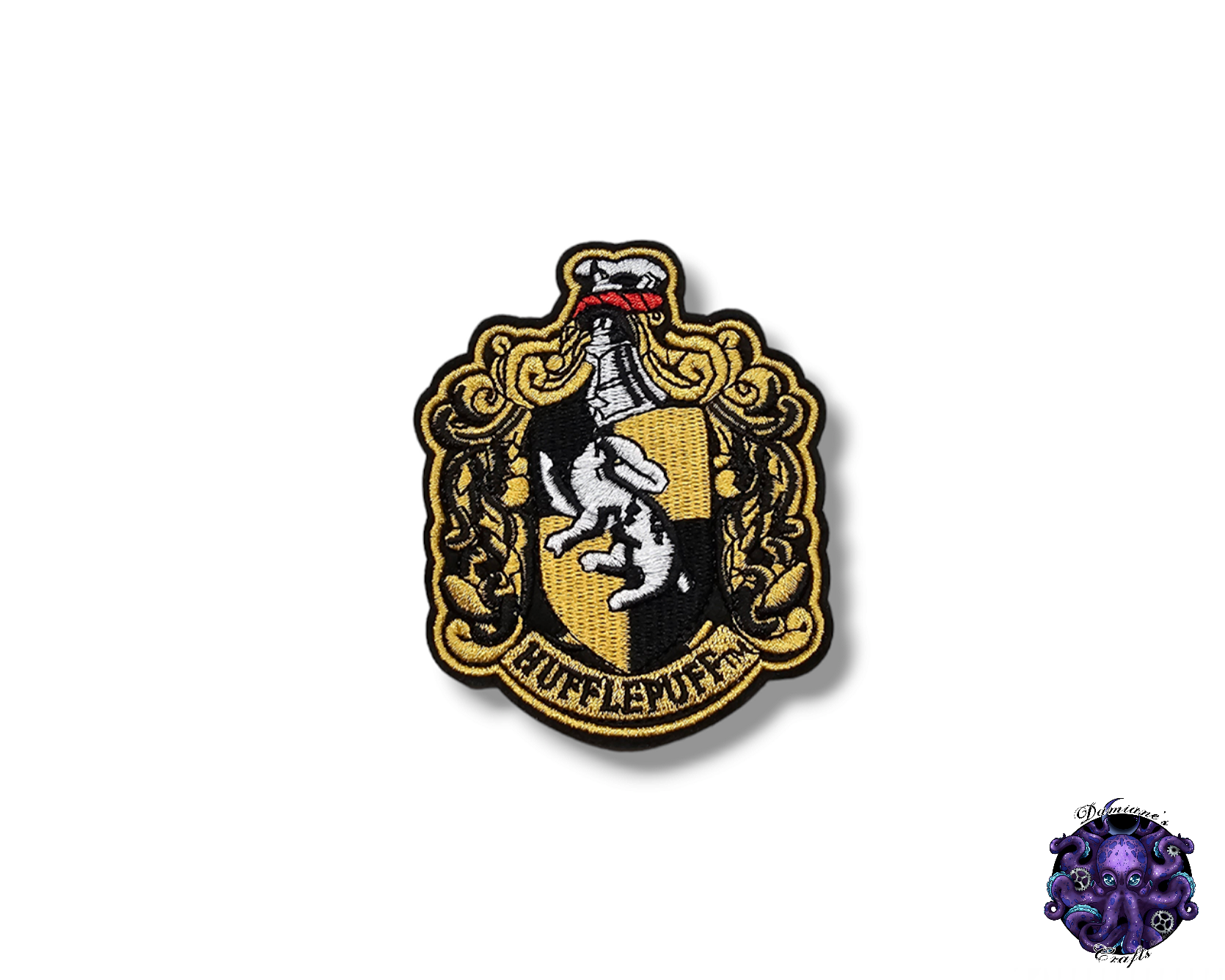 Embroided Patch, Iron on, Glue, Craft supply, Embroidery, Magic, School, House, Witch, Wizard, Scarf, lion, snake, eagle, badger, gothic