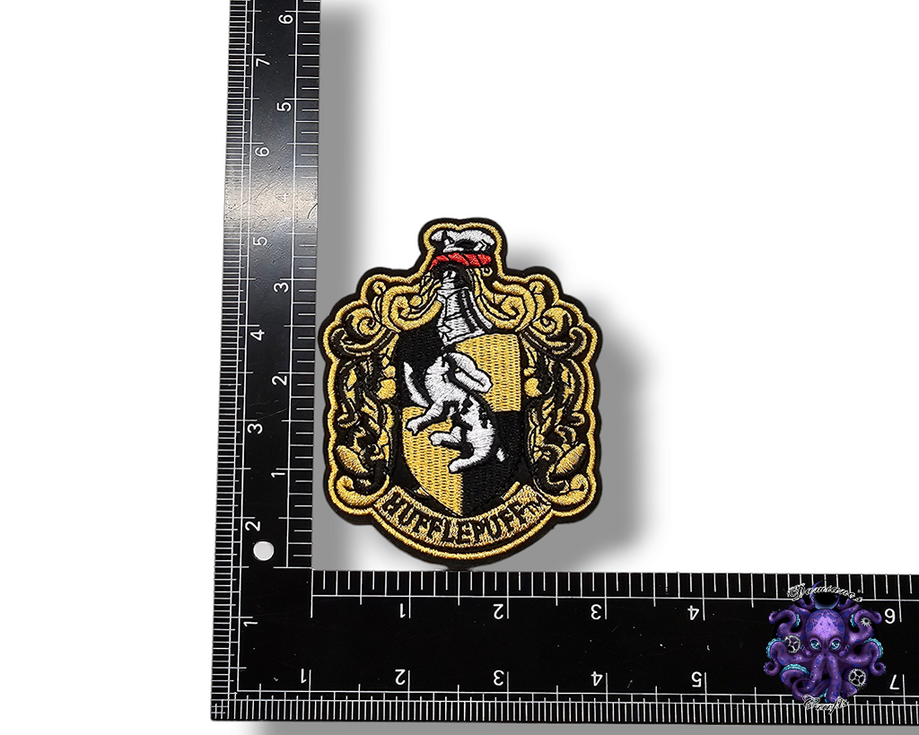 Embroided Patch, Iron on, Glue, Craft supply, Embroidery, Magic, School, House, Witch, Wizard, Scarf, lion, snake, eagle, badger, gothic