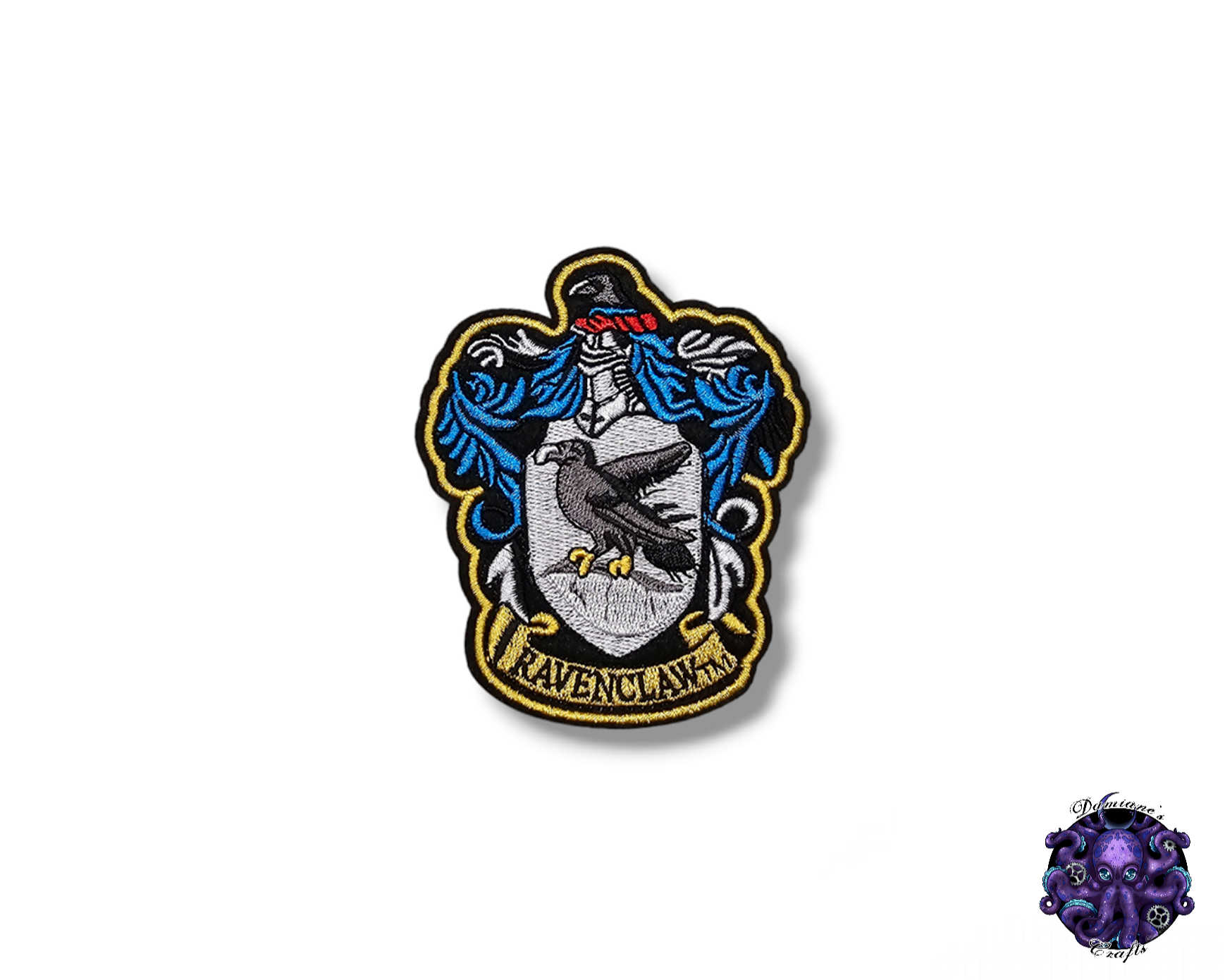 Embroided Patch, Iron on, Glue, Craft supply, Embroidery, Magic, School, House, Witch, Wizard, Scarf, lion, snake, eagle, badger, gothic