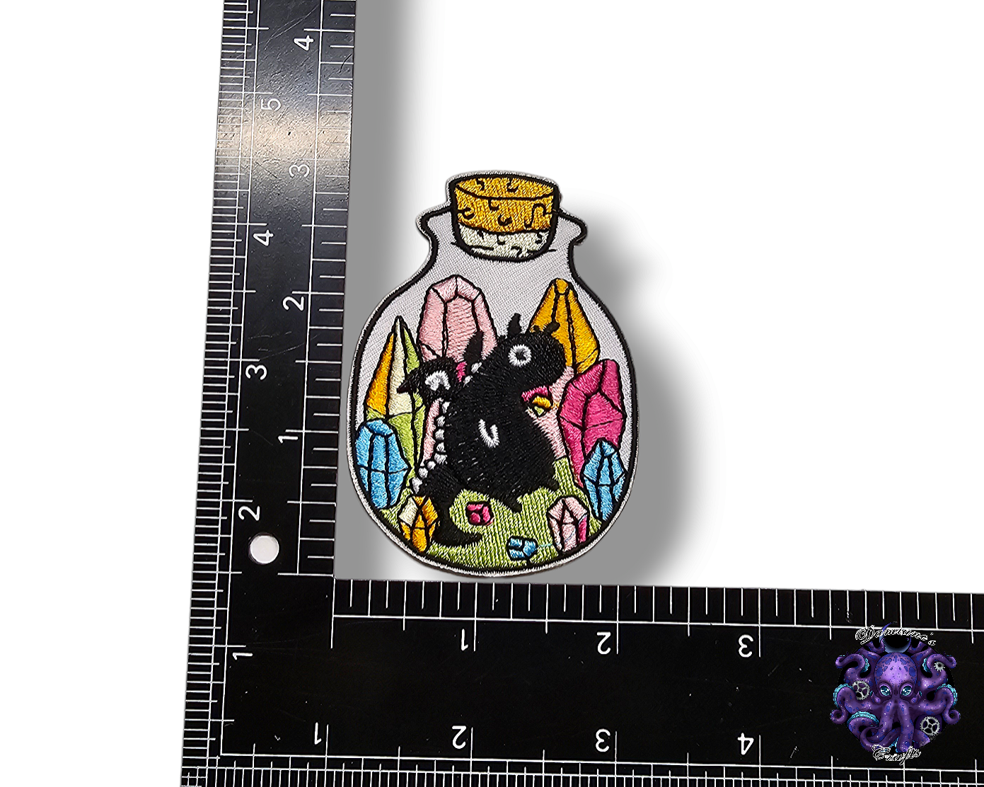 Embroided Patch, Iron on, Glue, Craft supply, Embroidery, Fabric, Dnd, Dungeon, Dragon, Gelatinous cube, Cthulhu, Quest, Potion, Goblin, D20