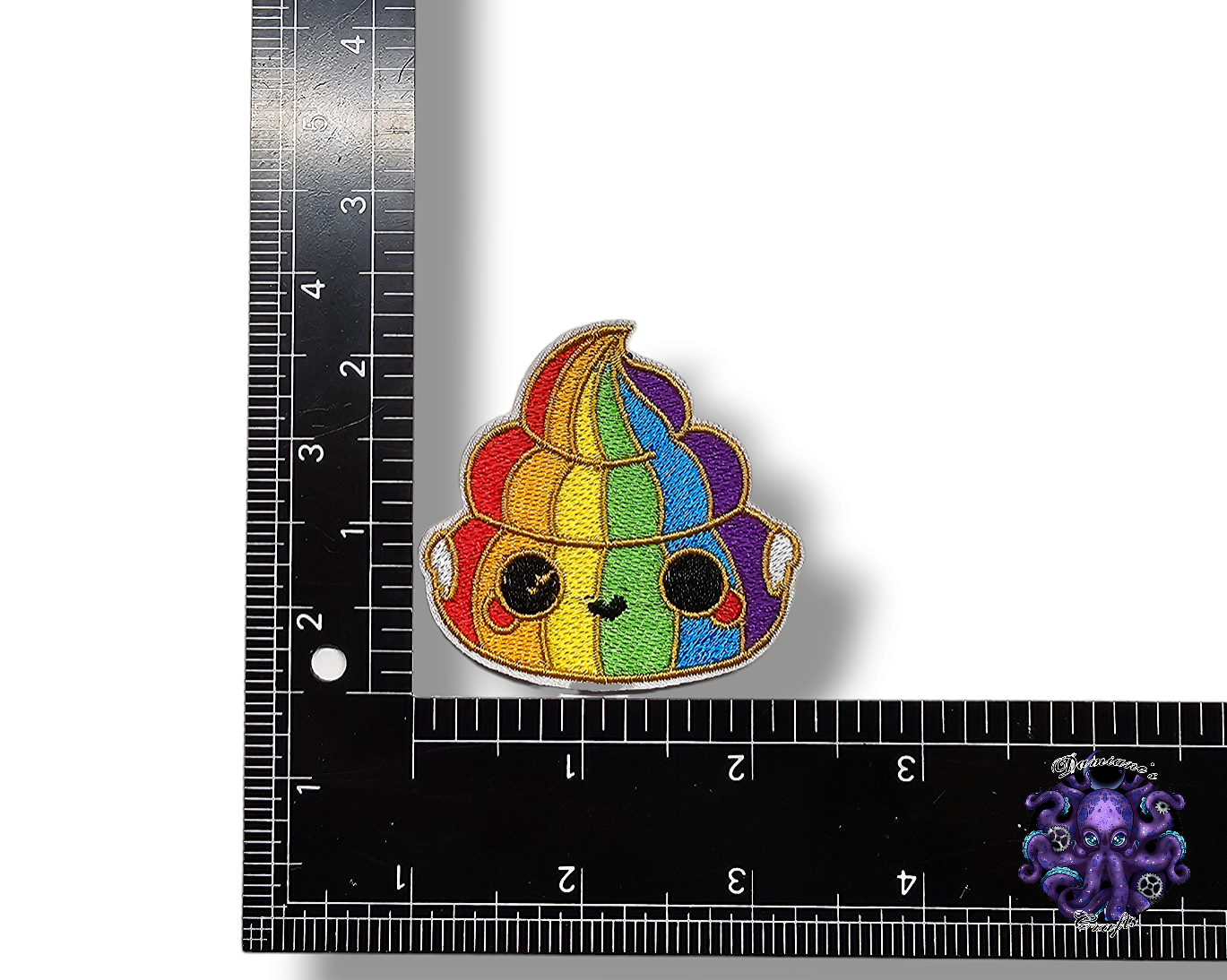 Embroided Patch, Iron on, Glue, Craft supply, Embroidery, Fabric, Gay, LGBT, Poo, Rainbow, Social anxiety, wave, World, Mama bear, good vibes, poo