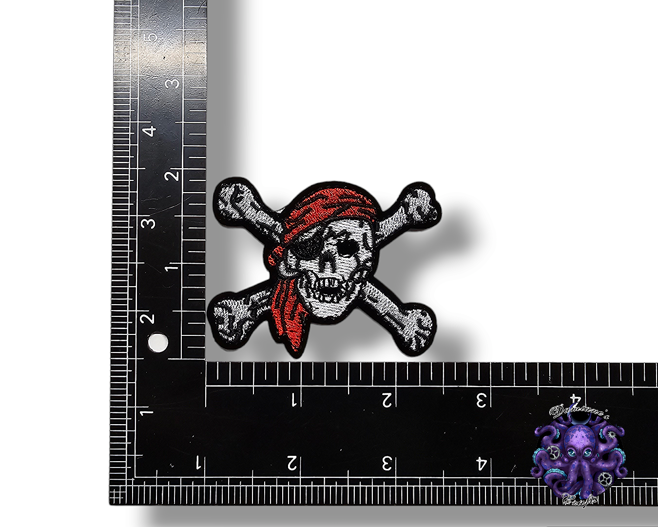 Embroided Patch, Iron on, Glue, Craft supply, Embroidery, Fabric, Gothic, Halloween, spooky, skeleton, Skull, Pirate, Bandana, knife, bone, Rose