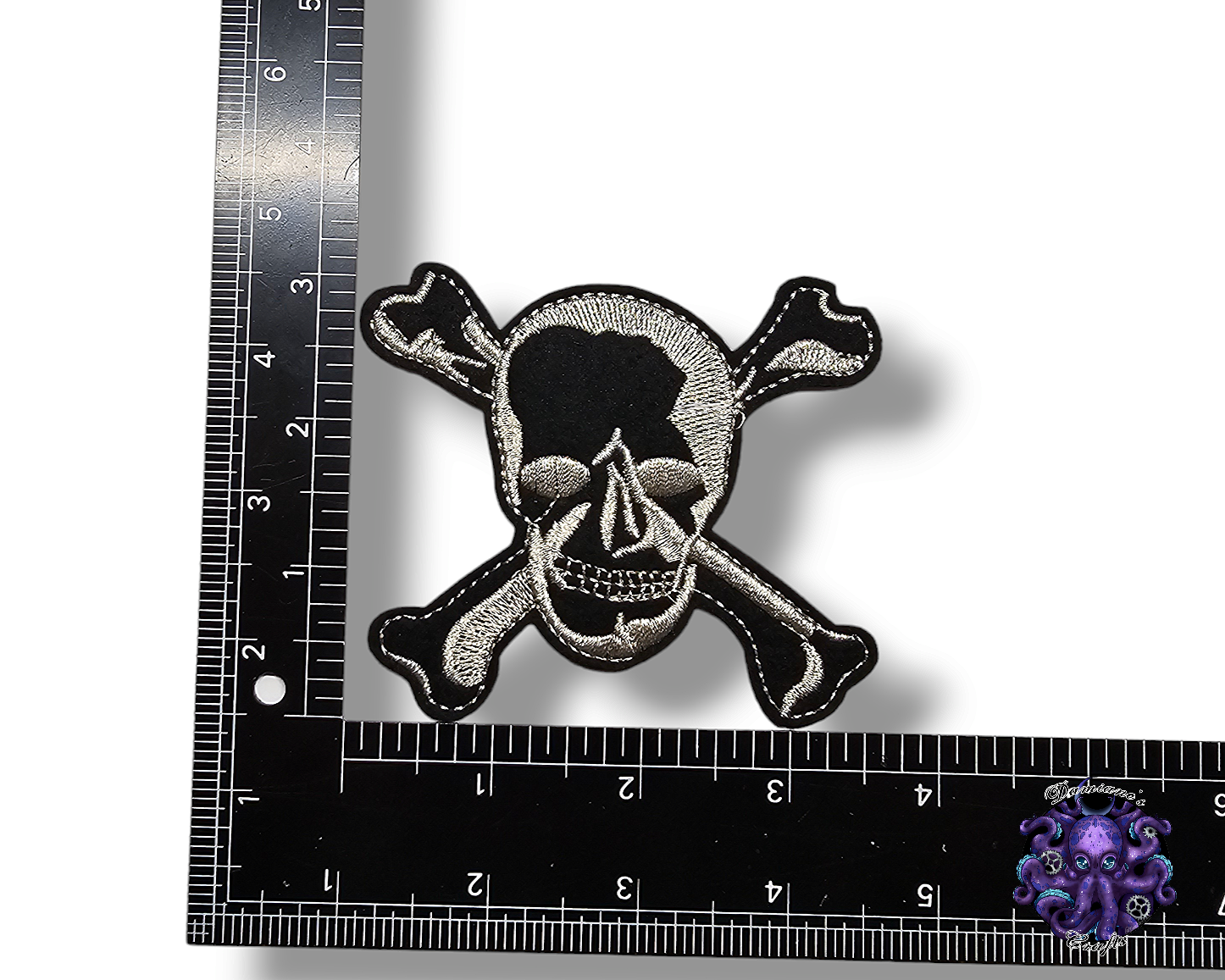 Embroided Patch, Iron on, Glue, Craft supply, Embroidery, Fabric, Gothic, Halloween, spooky, skeleton, Skull, Pirate, Bandana, knife, bone, Rose