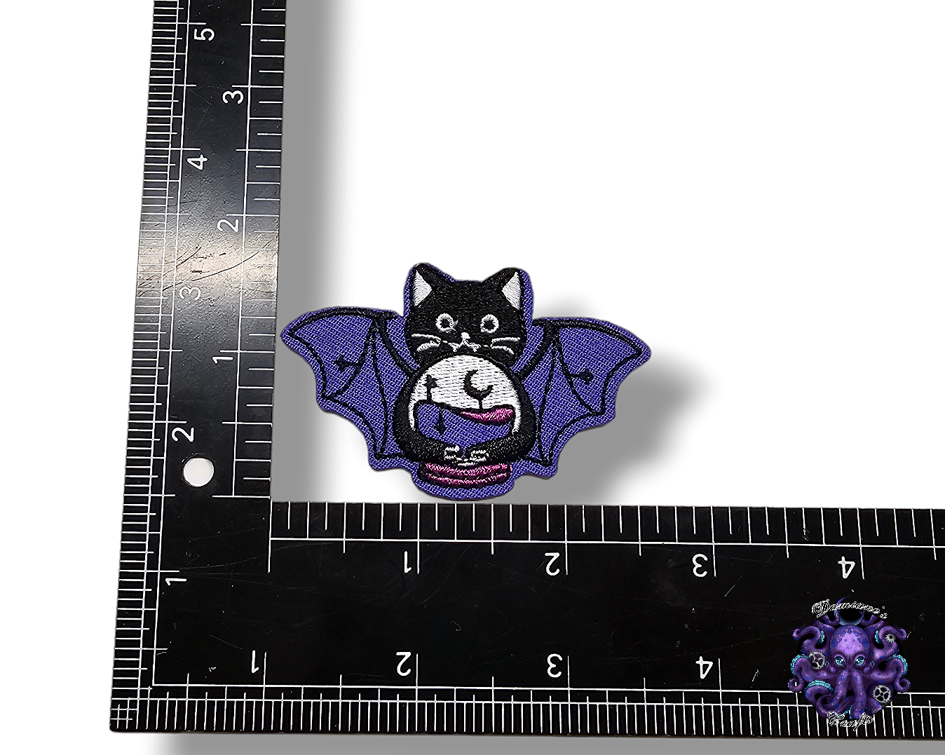 Embroided Patch, Iron on, Glue, Craft supply, Embroidery, Fabric, Cat, cute, animal, witch, hat, book, spellbook, plant, crystal ball, scrying, moon, pew pew