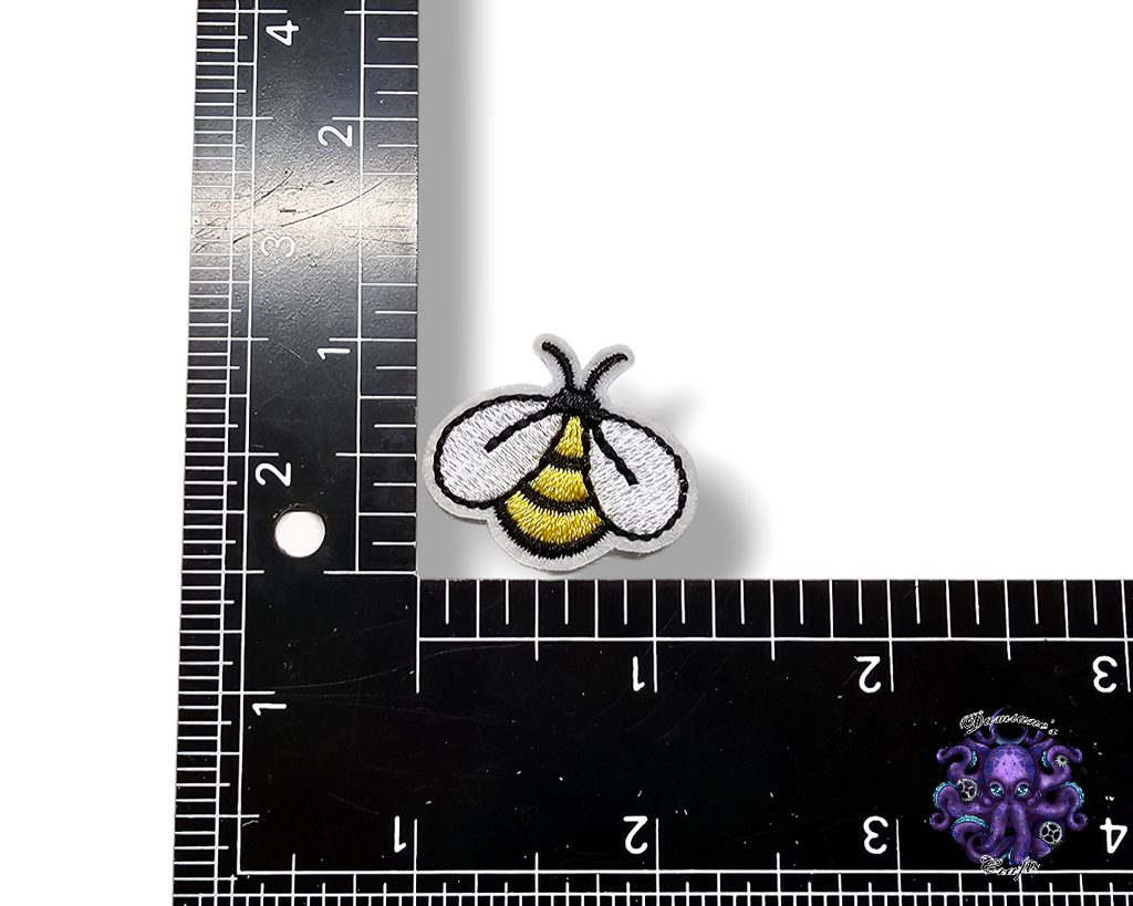 Écusson brodé, thermocollant, colle, matériel de loisirs créatifs, broderie, tissu, abeille, cristal, attrape-rêves, yin yang, poisson, renard, animal