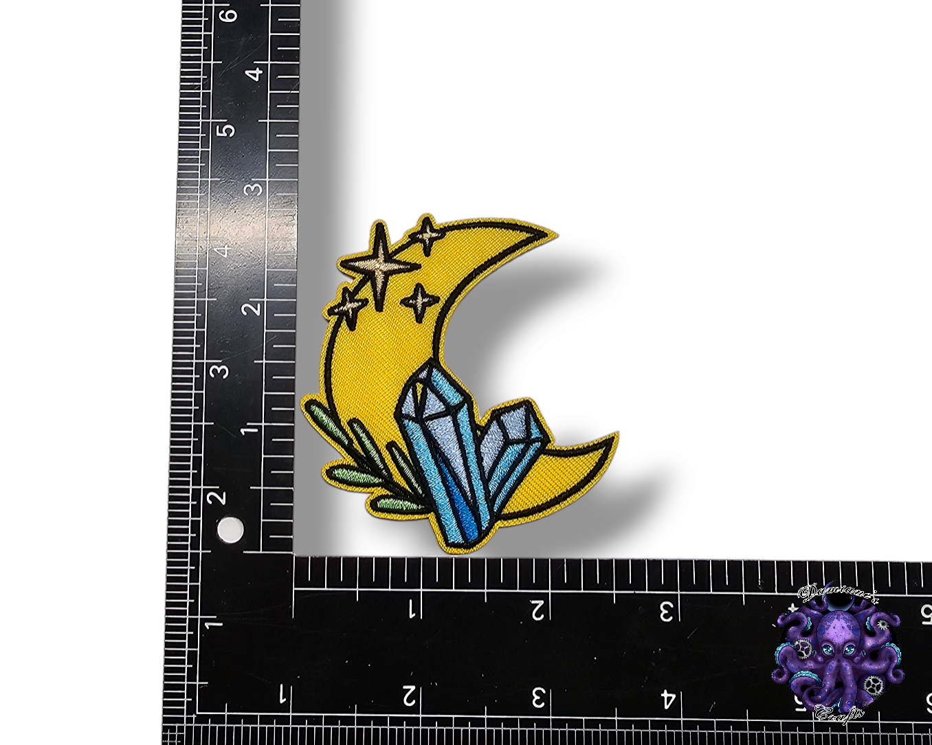 Embroided Patch, Iron on, Glue, Craft supply, Embroidery, Fabric, Sun, Moon, Crescent moon, crystal, moon child, floral, flower, star, cloud