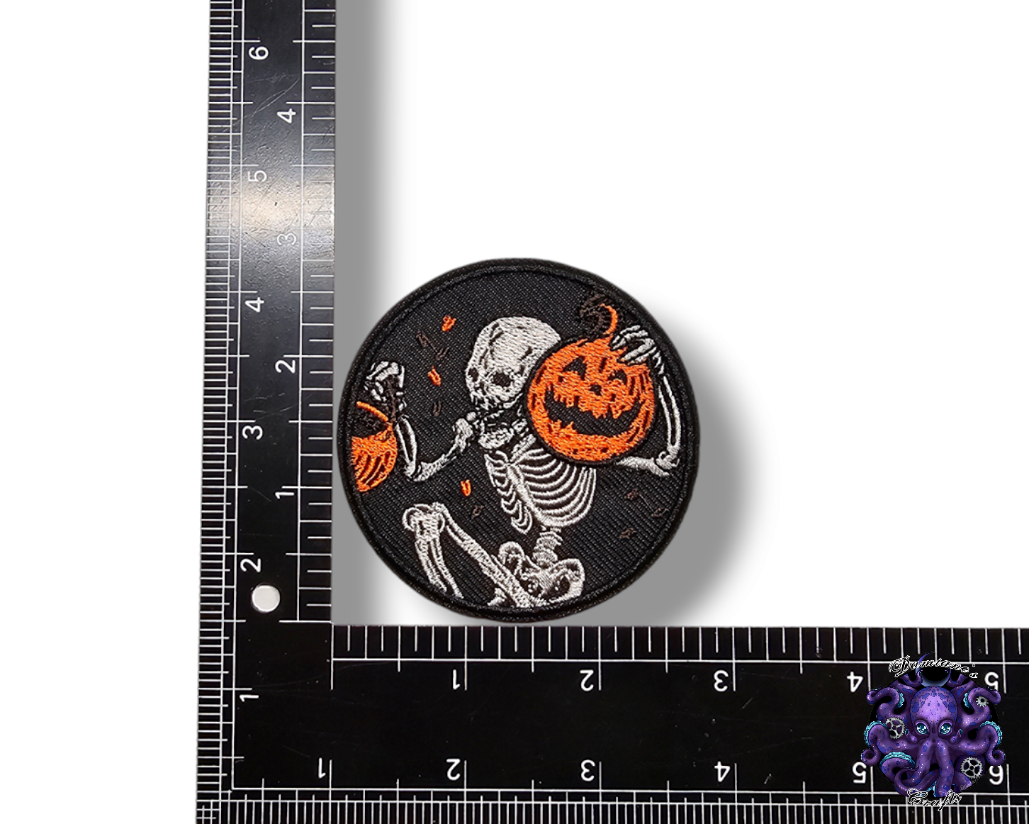 Embroided Patch, Iron on, Glue, Craft supply, Embroidery, Fabric, Gothic, Halloween, spooky, Skull, Butterfly, pumpkin, skeleton, live laugh love