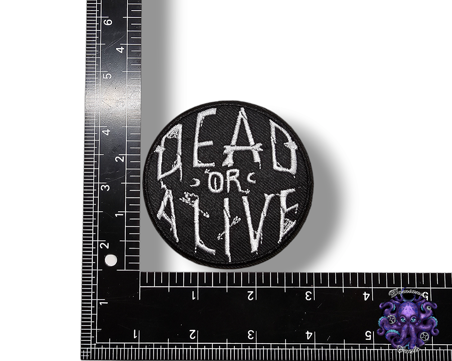 Embroided Patch, Iron on, Glue, Craft supply, Embroidery, Fabric, Gothic, Halloween, spooky, skeleton, Death, Reaper