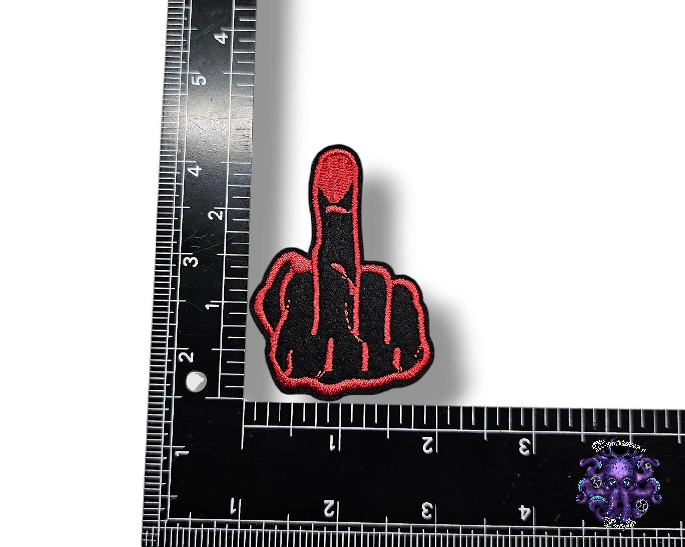Embroided Patch, Iron on, Glue, Craft supply, Embroidery, Fabric, finger, middle, fuck