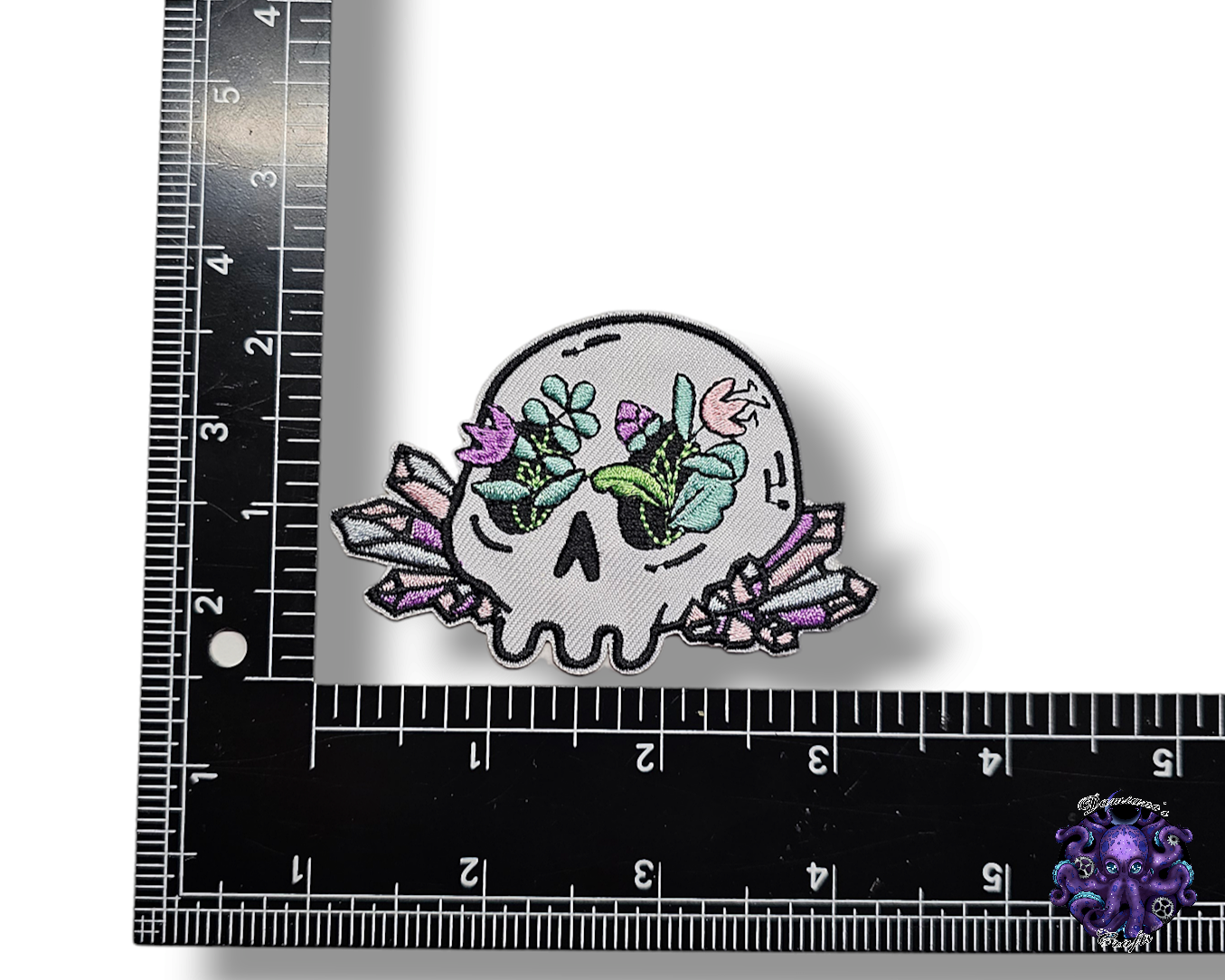 Embroided Patch, Iron on, Glue, Craft supply, Embroidery, Fabric, Gothic, Halloween, spooky, Skull, butterfly, crystal, cupcake, cherry