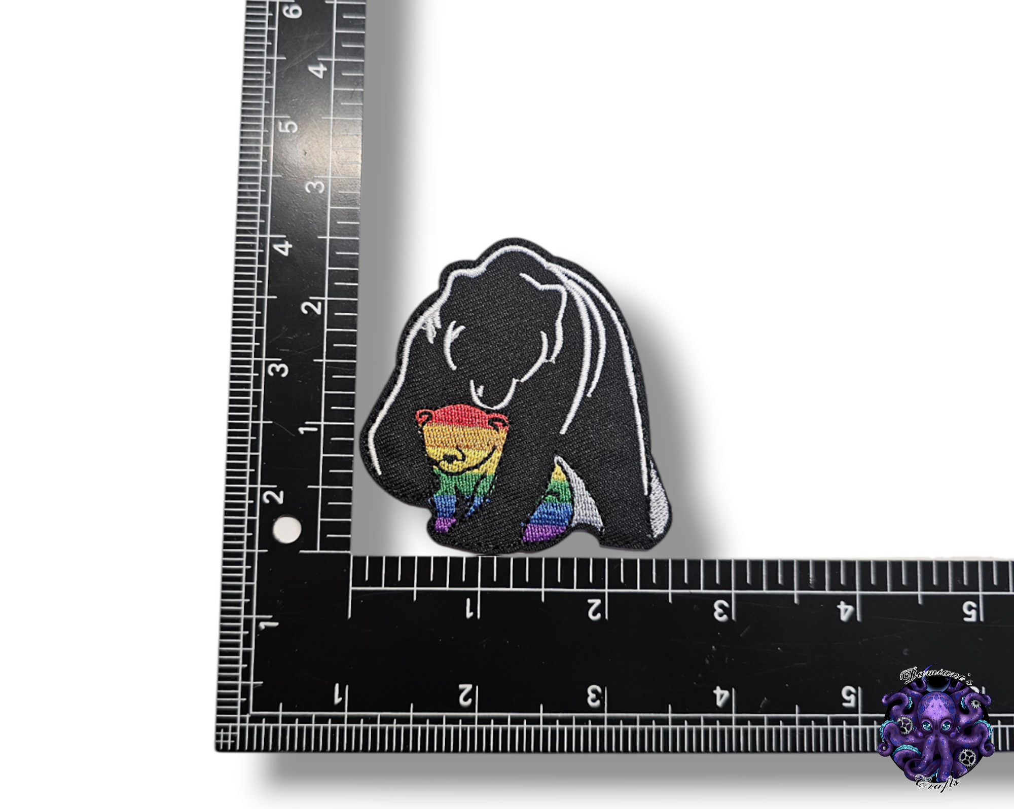 Embroided Patch, Iron on, Glue, Craft supply, Embroidery, Fabric, Gay, LGBT, Poo, Rainbow, Social anxiety, wave, World, Mama bear, good vibes, poo