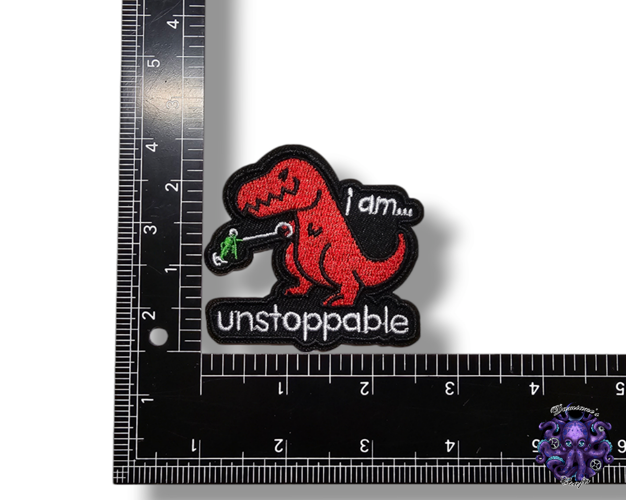 Embroided Patch, Iron on, Glue, Craft supply, Embroidery, Fabric, Meme, funny, Quote, Broke something, Psychotic, don't grow, trap, Disabilities, Drink, beast mode, t-rex, wild