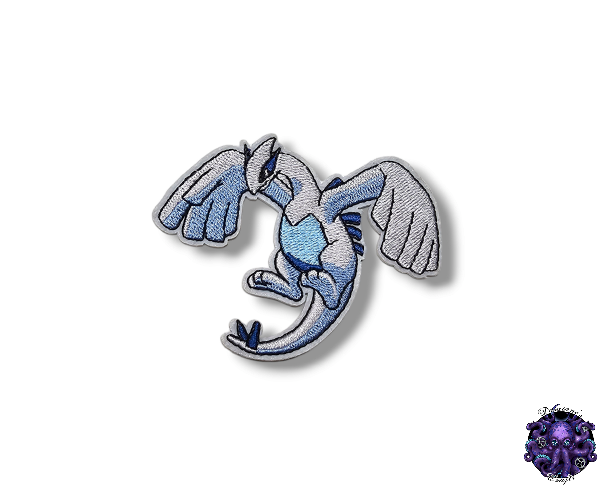 Embroided Patch, Iron on, Glue, Craft supply, Embroidery, Monster, video game, white, green, bug, bird, butterfly
