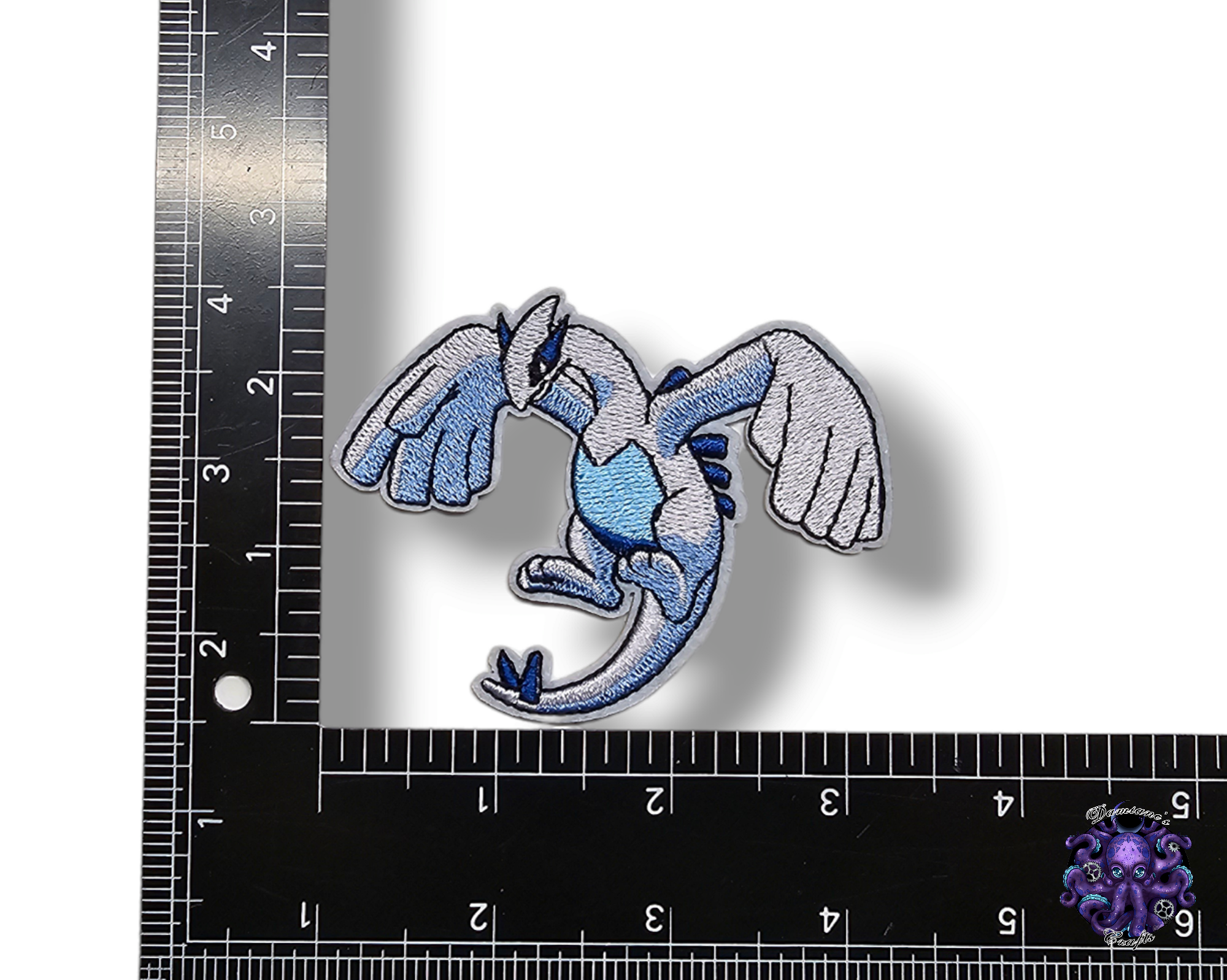 Embroided Patch, Iron on, Glue, Craft supply, Embroidery, Monster, video game, white, green, bug, bird, butterfly
