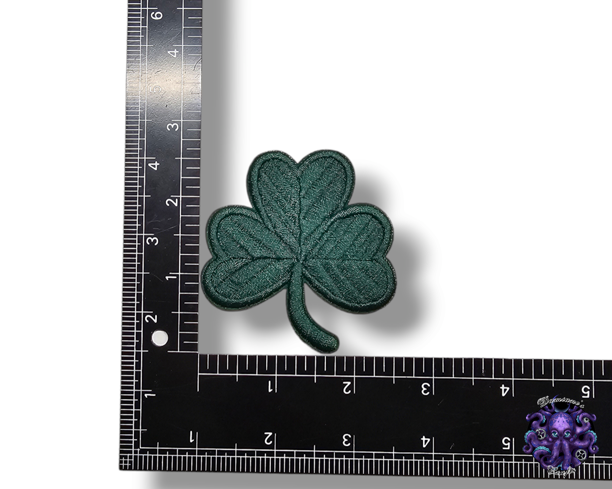 Embroided Patch, Iron on, Glue, Craft supply, Embroidery, Fabric, Irish flag, Clover, St.Patrick, Bow, Green