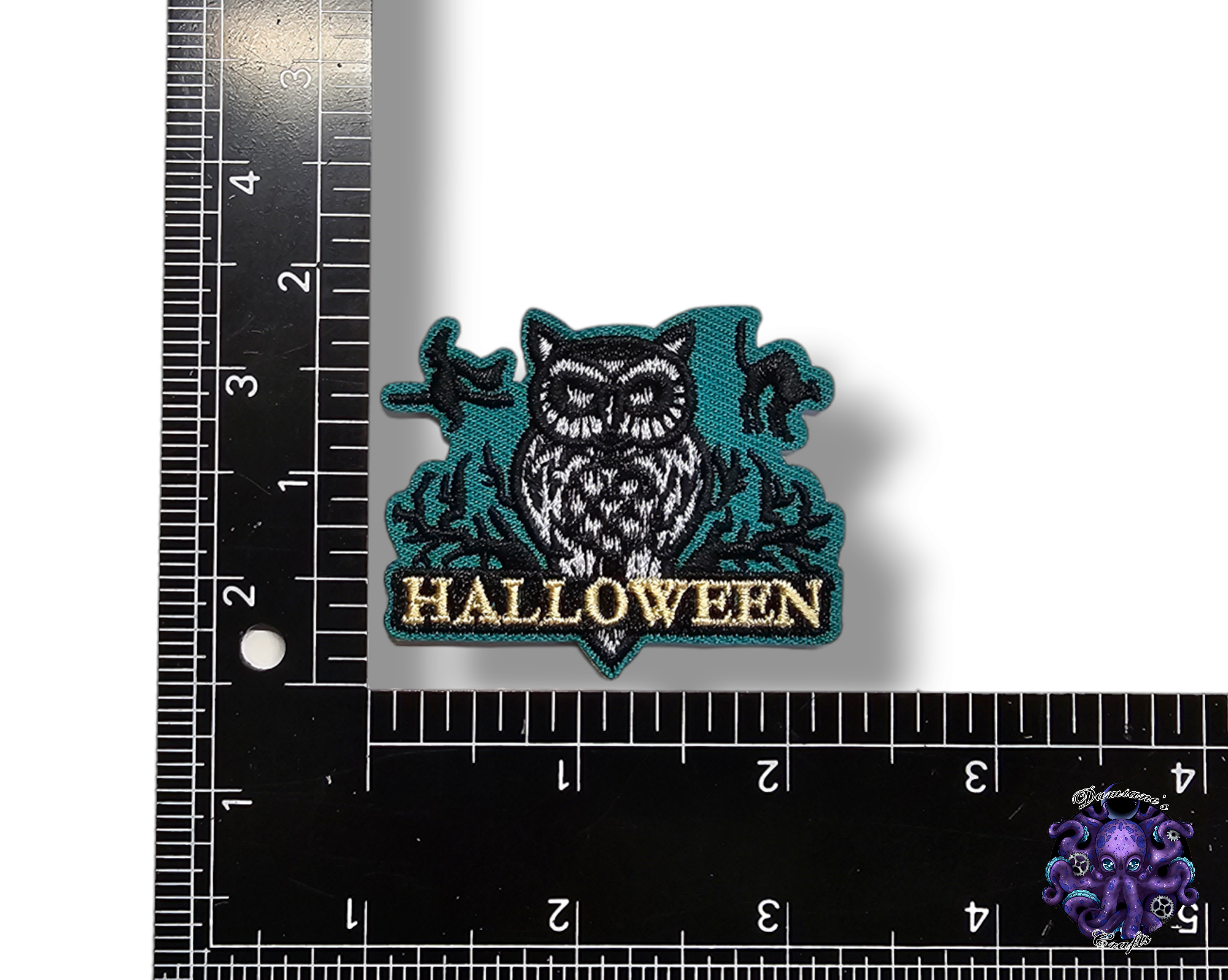 Embroided Patch, Iron on, Glue, Craft supply, Embroidery, Fabric, Gothic, Halloween, Pumpkin