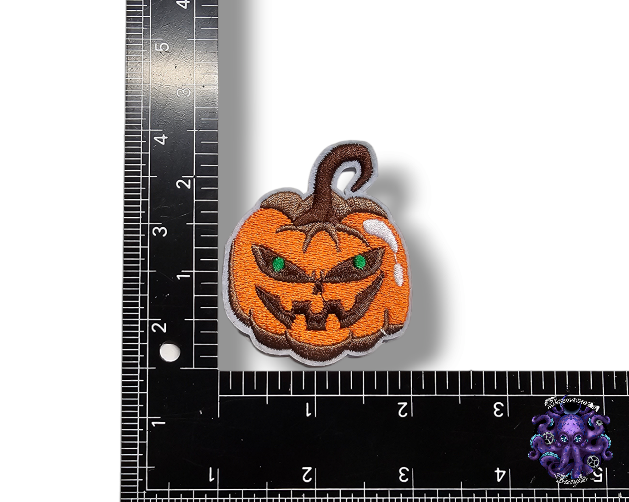 Embroided Patch, Iron on, Glue, Craft supply, Embroidery, Fabric, Gothic, Halloween, Pumpkin