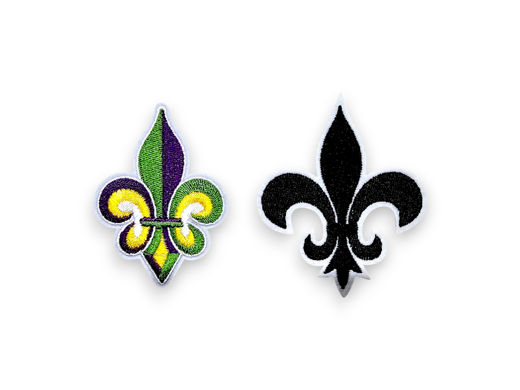 Embroided Patch, Iron on, Glue, Craft supply, Embroidery, Fabric, Fleur de lys, Quebec, Québec, fleur-de-lis, France