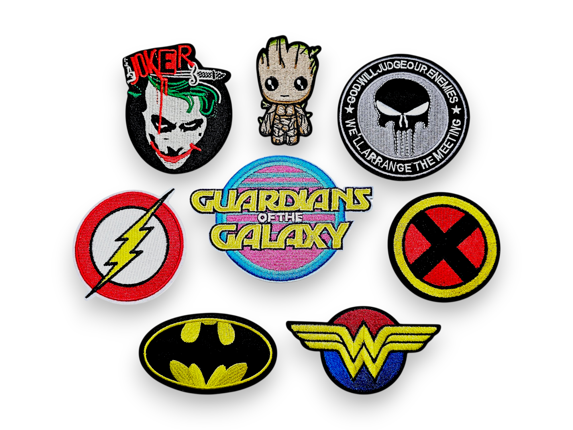 Embroided Patch, Iron on, Glue, Craft supply, Embroidery, Fabric, Movie, super heros, villain, action, pop culture
