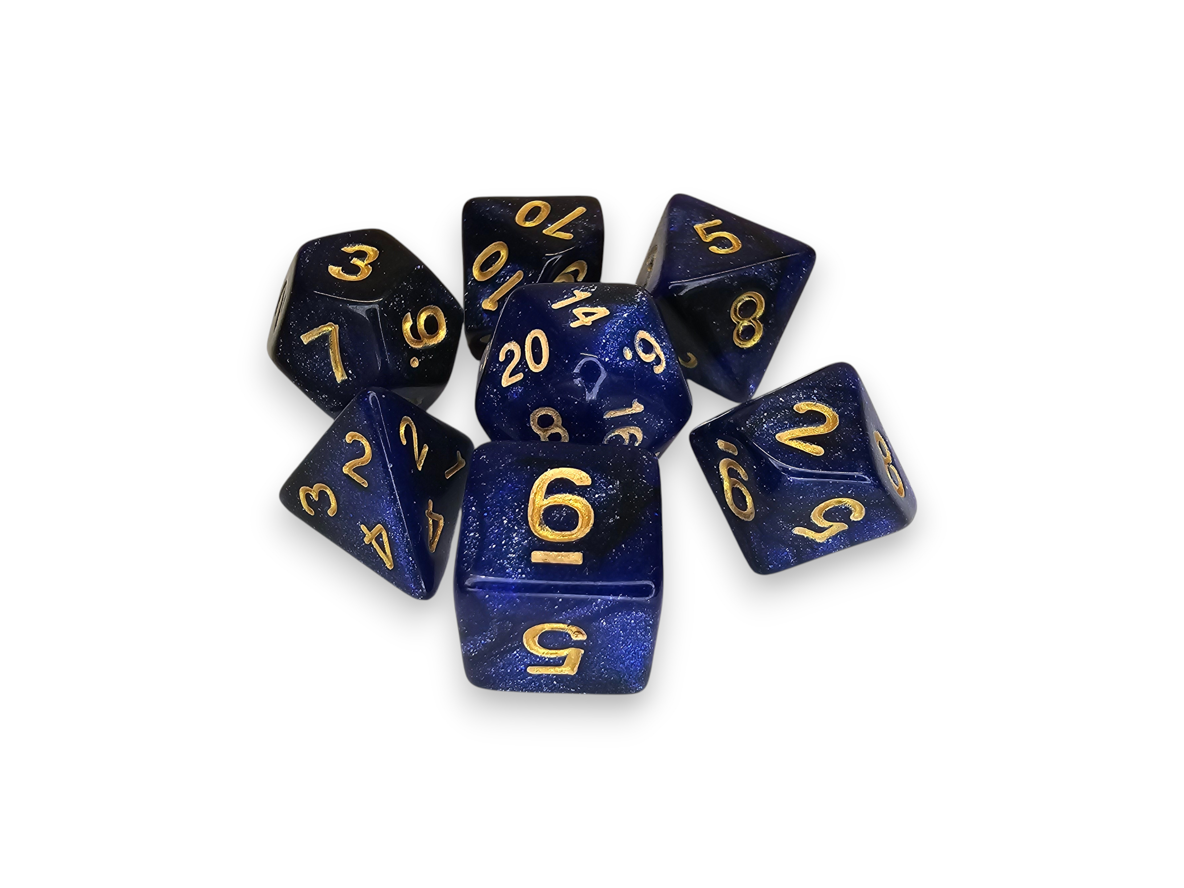 Acrylic Dice, Polyhedral, sets, Engraved, Perlized, sparkle, Dual color, Dnd, Dungeon, Dragon, board game, gaming