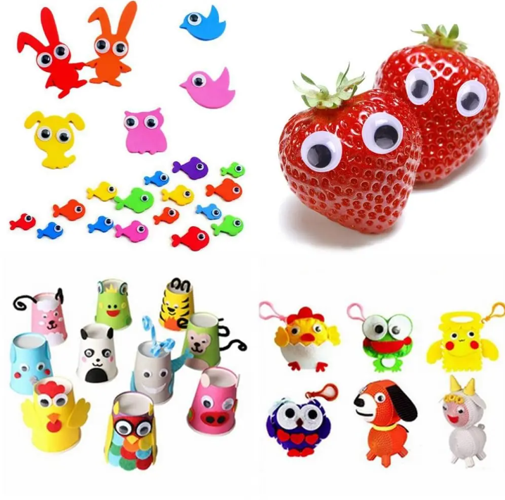 Kit of Googly Eyes, 700pcs, Self adhesive, sticker, plastic, Multiple size, Moving eyeball, scrapbook, Children, Craft supply, Crafty, DIY
