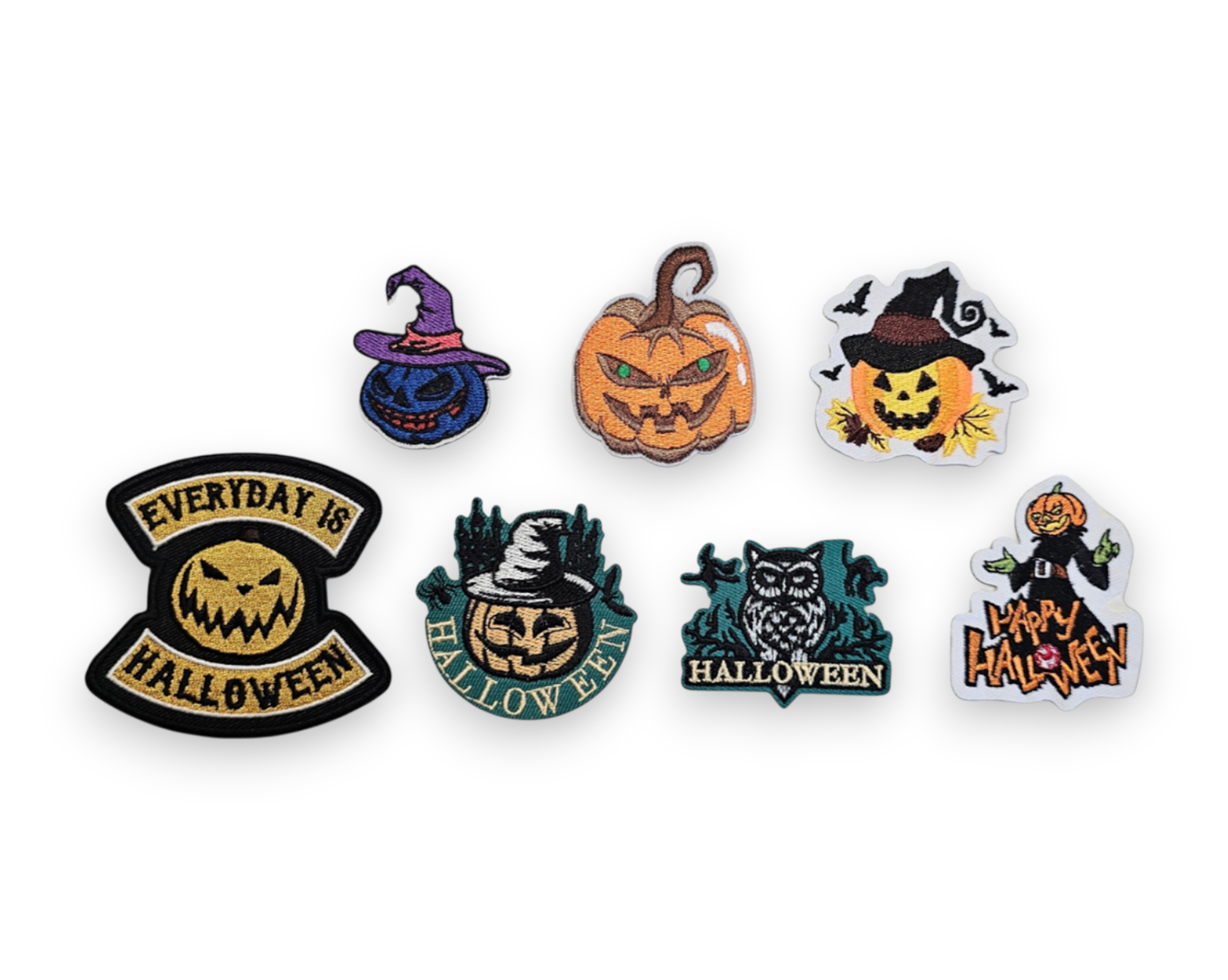 Embroided Patch, Iron on, Glue, Craft supply, Embroidery, Fabric, Gothic, Halloween, Pumpkin
