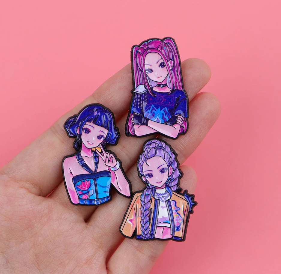 Metal Pin, Accessory, Movie, Cartoon, Show, Music, Cute, Chibi, Tiger, Mode, DIY, Bag, colorful