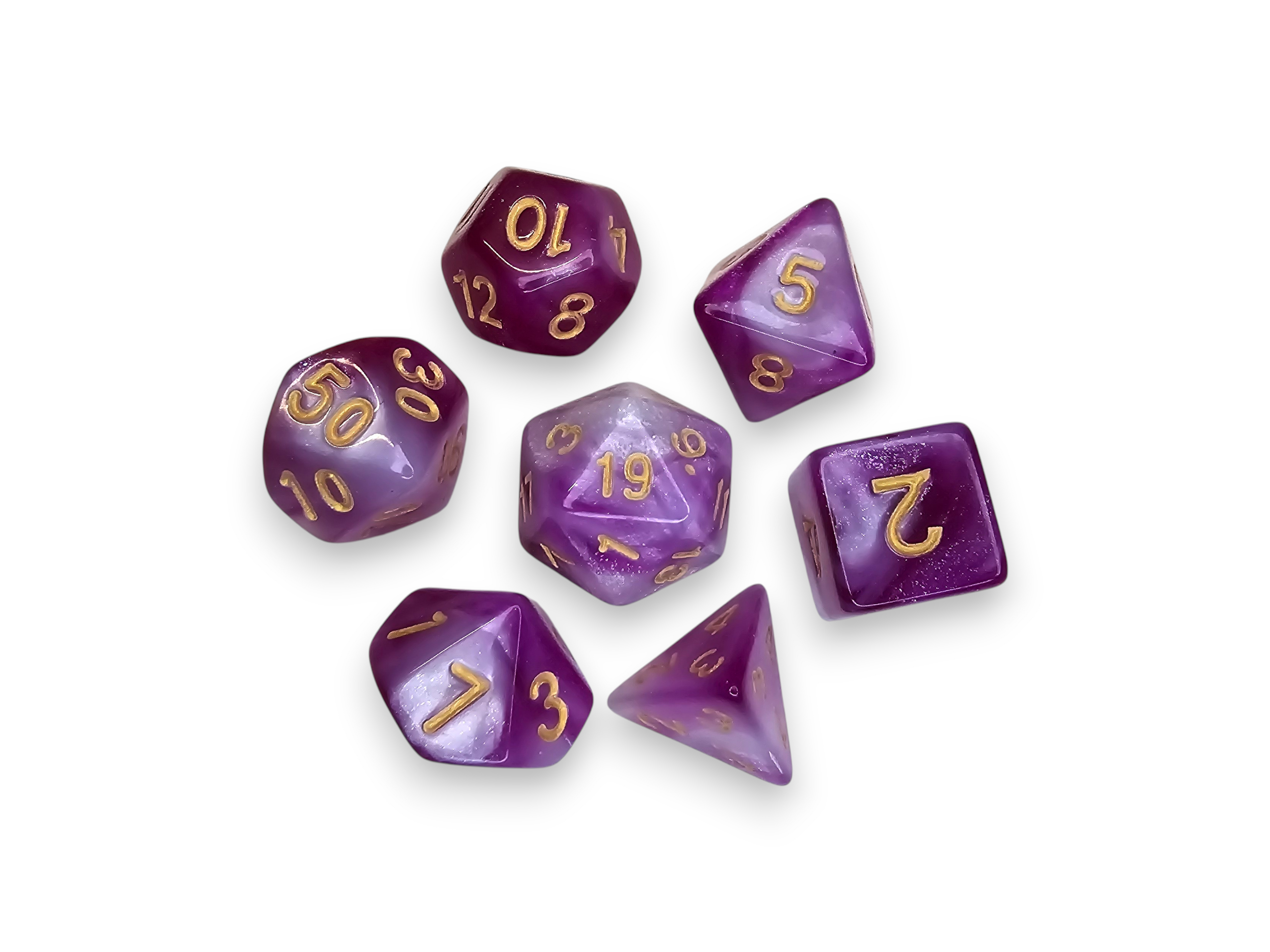Dados acrílicos, poliédricos, juegos, grabados, perlados, brillantes, bicolor, DnD, mazmorras, dragones, juegos de mesa, juegos