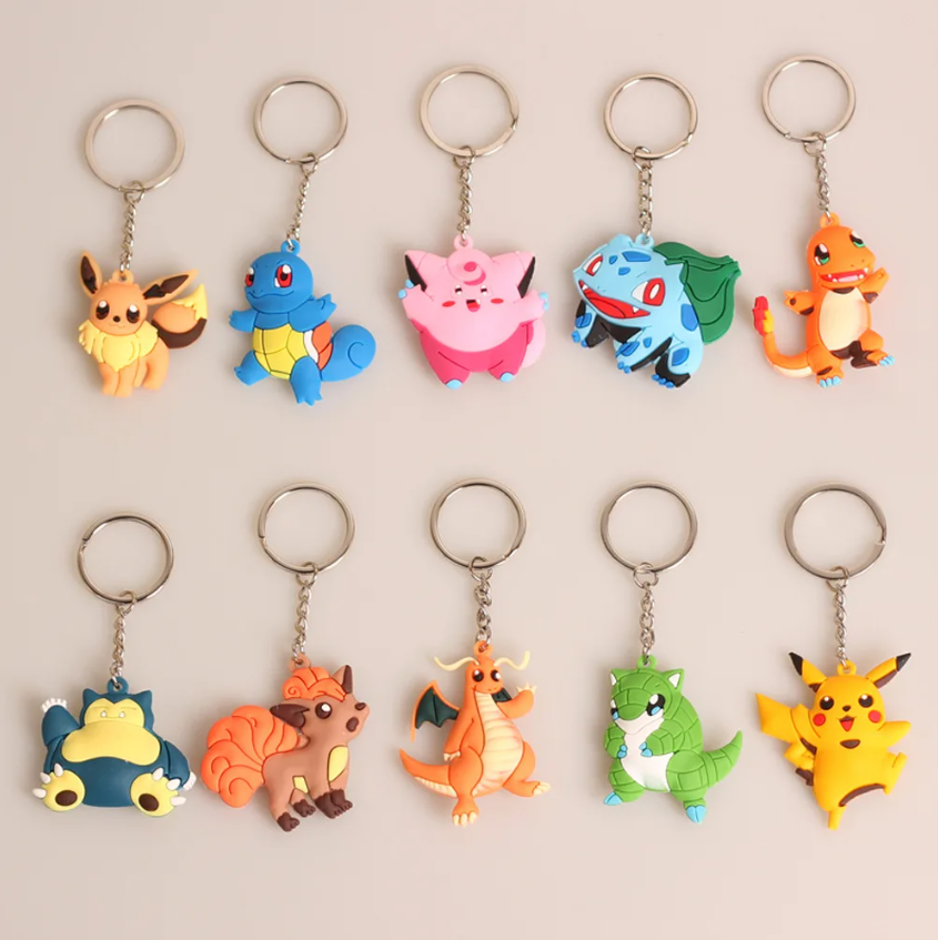 Keychain, Monster, Pocket, Creature, Tv serie, Anime, Video game, Children, Silicone, Accessory, Bag charm