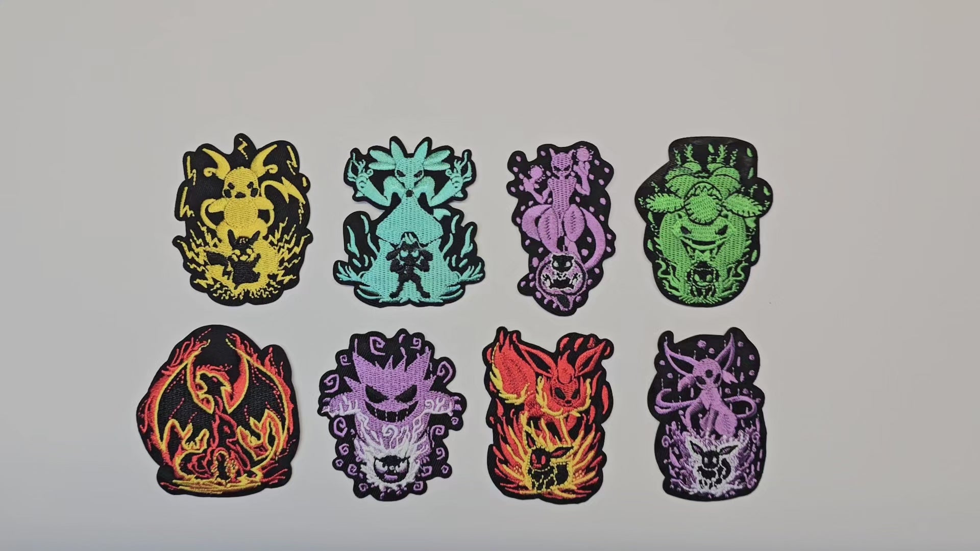 Embroided Patch, Iron on, Glue, Craft supply, Embroidery, Monster, video game, creature, Aura