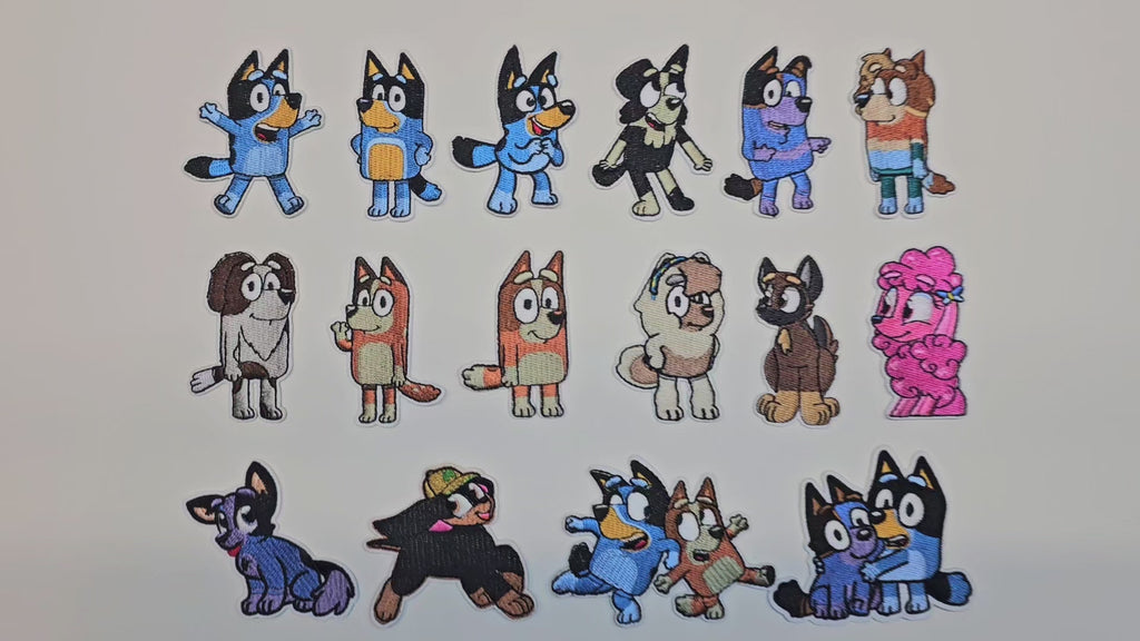 Parche bordado, termoadhesivo, pegamento, material para manualidades, bordado, tela, perro, programa de televisión, dibujos animados, niños, lindo