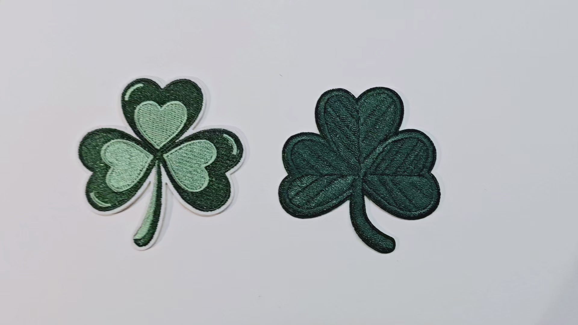 Écusson brodé, thermocollant, colle, matériel de loisirs créatifs, broderie, tissu, drapeau irlandais, trèfle, Saint-Patrick, nœud papillon, vert