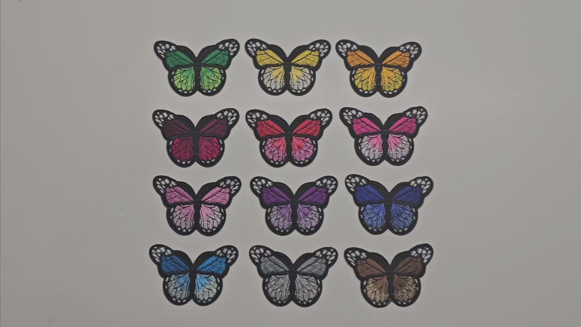 Embroided Patch, Iron on, Glue, Craft supply, Embroidery, Fabric, Butterfly, Monarch, Cottagecore, Fairycore