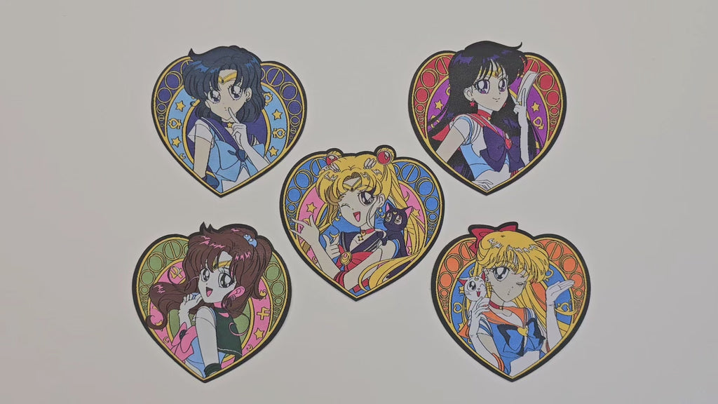 Écusson brodé, thermocollant, colle, matériel de loisirs créatifs, broderie, tissu, mignon, kawaii, fille, anime, manga, cœur