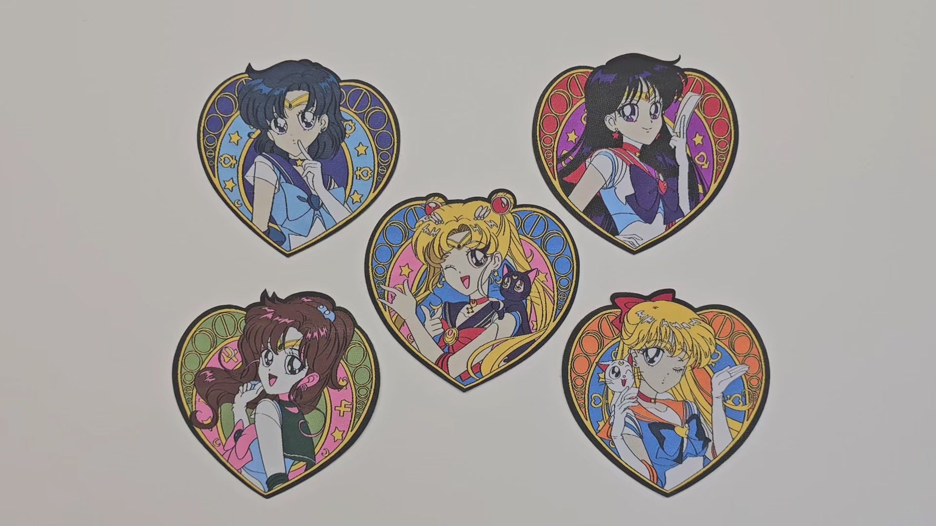 Embroided Patch, Iron on, Glue, Craft supply, Embroidery, Fabric, Cute, Kawai, Girl, Anime, Manga, Heart