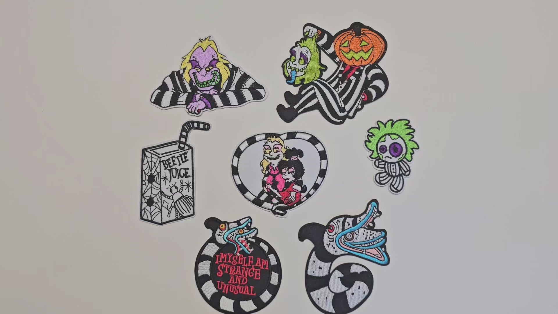 Embroided Patch, Iron on, Glue, Craft supply, Embroidery, Fabric, Movie, Tv serie, Cartoon, Gothic, undead, Snake, Horror