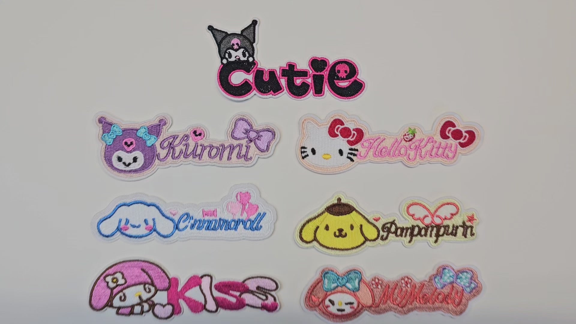 Embroided Patch, Iron on, Glue, Craft supply, Embroidery, Fabric, Cat, cute, animal, bunny, dog, kawai