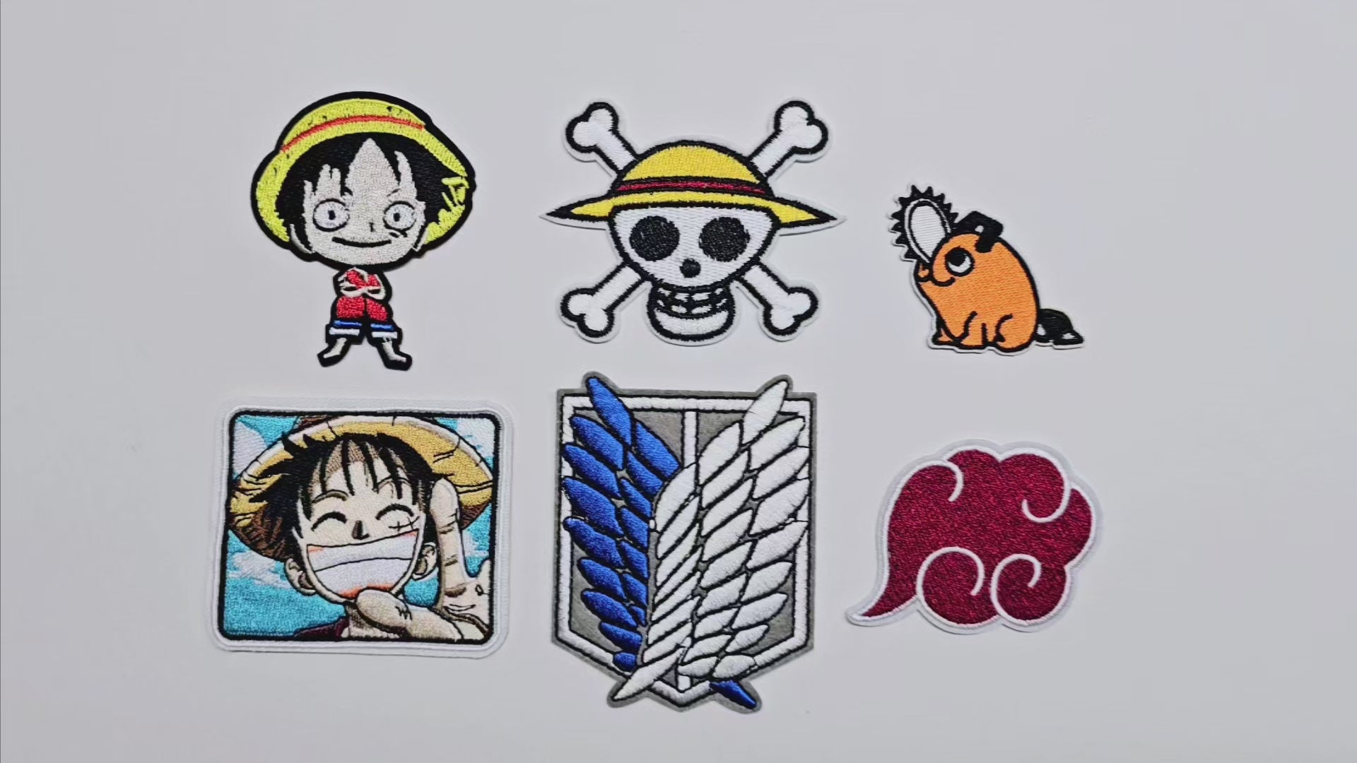Embroided Patch, Iron on, Glue, Craft supply, Embroidery, Fabric, tv show, Anime, classic, Pirate, straw hat, smile, skull and bones