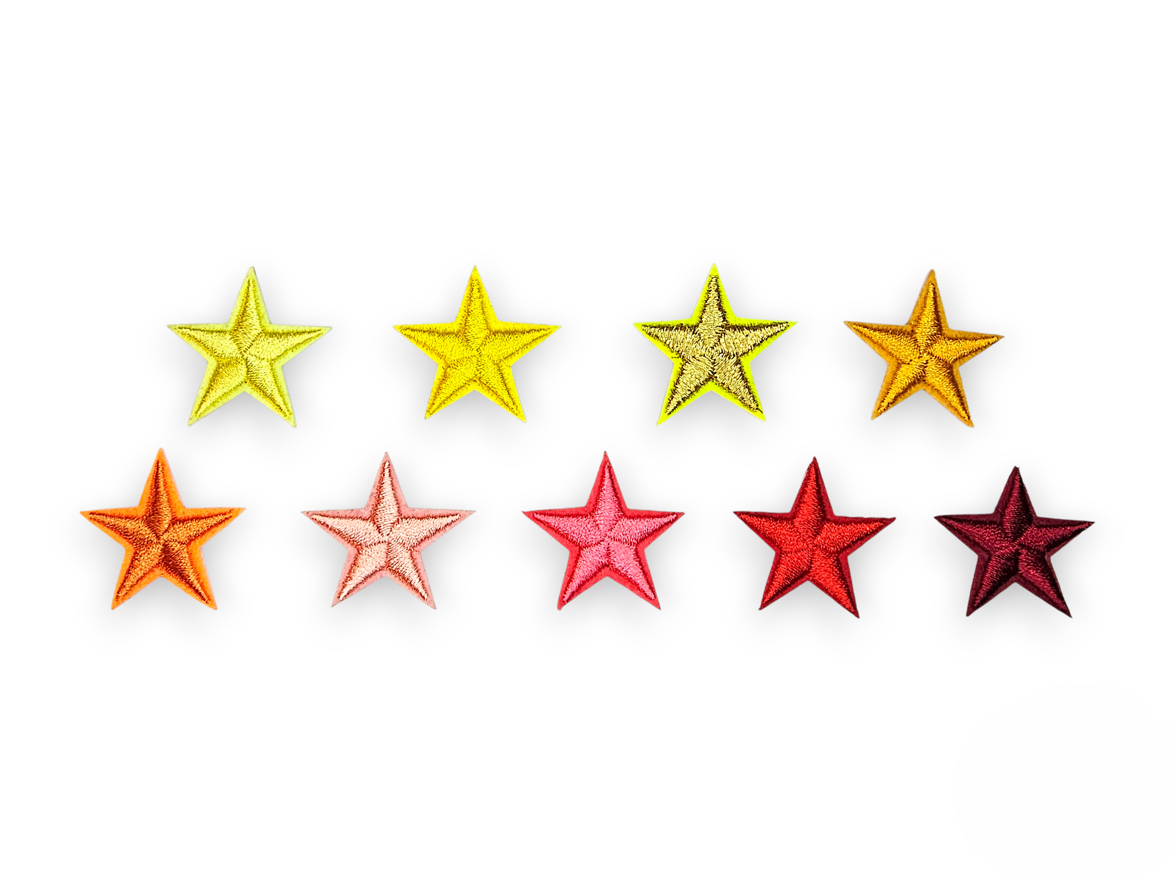 Embroided Patch, Iron on, Glue, Craft supply, Embroidery, Fabric, Star, 5 points, little star, colorful
