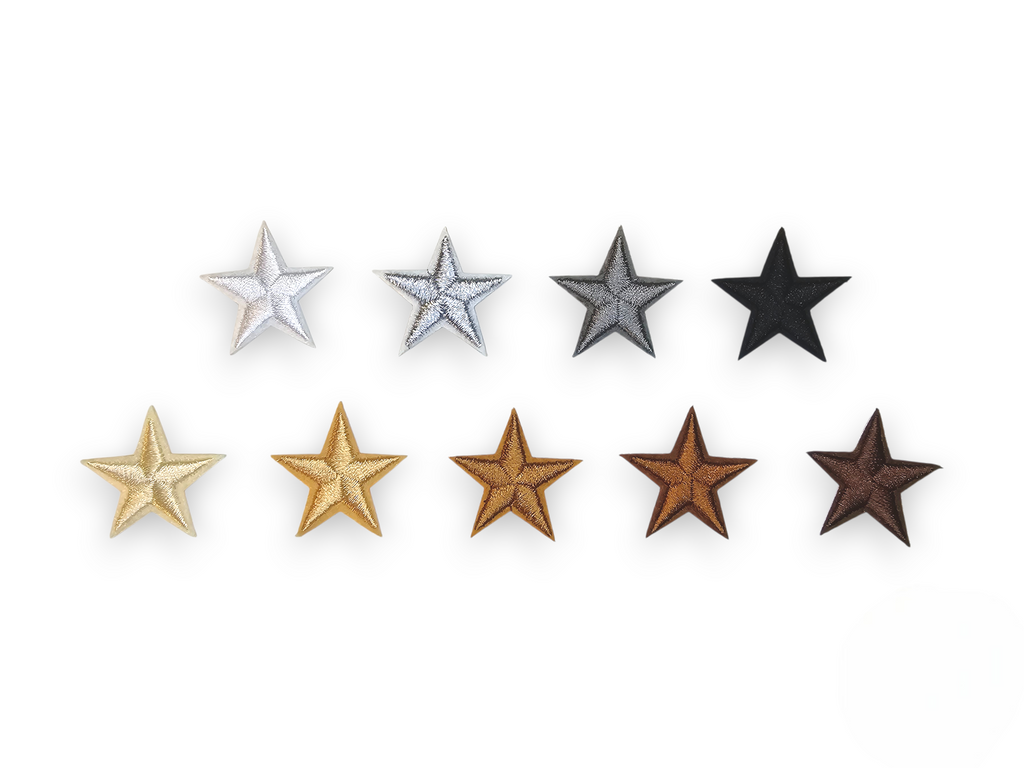 Embroided Patch, Iron on, Glue, Craft supply, Embroidery, Fabric, Star, 5 points, little star, colorful