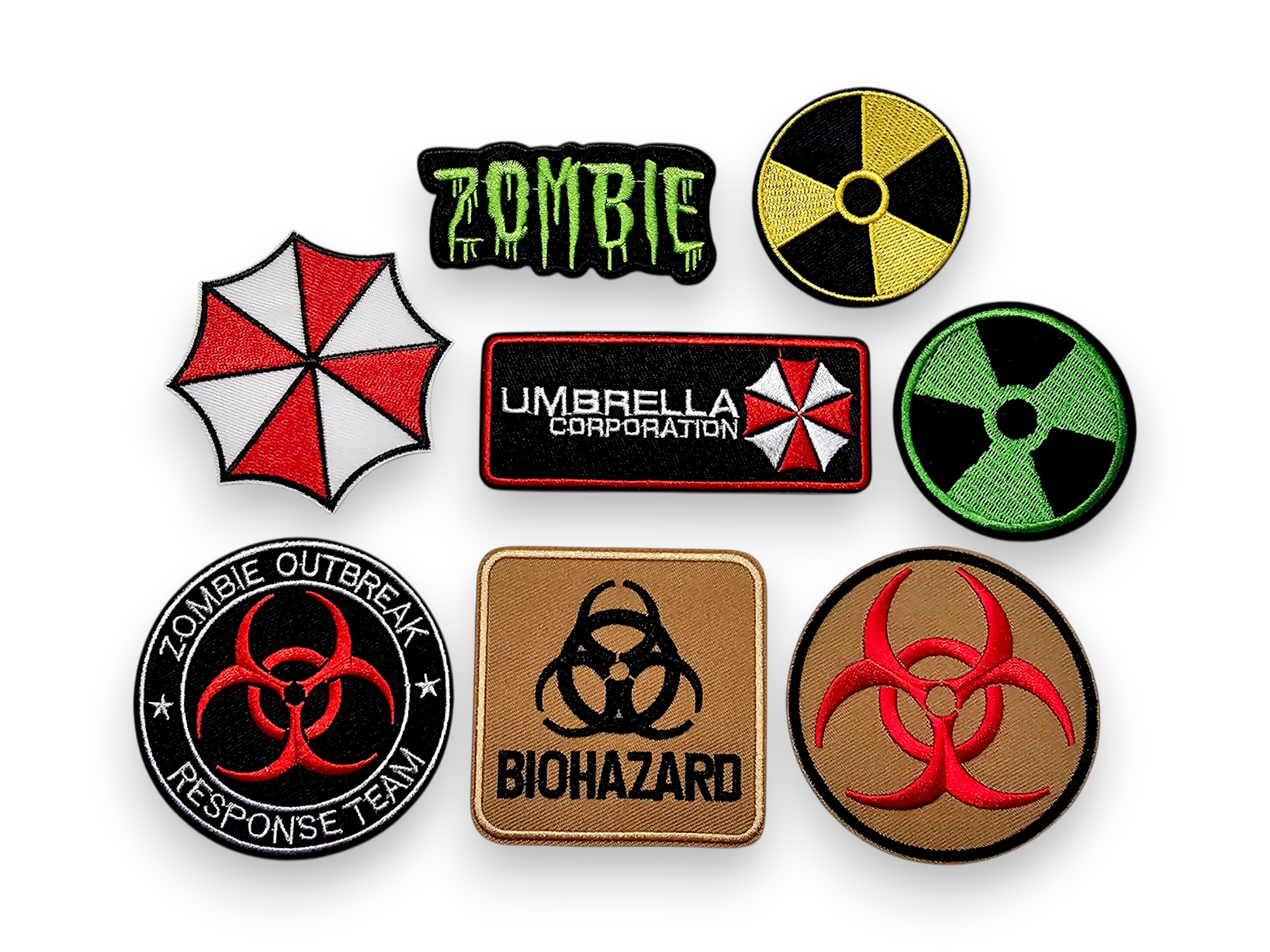 Embroided Patch, Iron on, Glue, Craft supply, Embroidery, Fabric, Biohazard, Radioactive, Zombie, Video game, movies, post-apocalypse